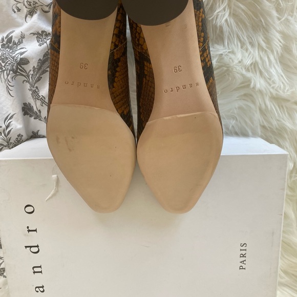 Sandro FW’20 Snakeskin Leather Ankle Boots - Picture 5 of 7